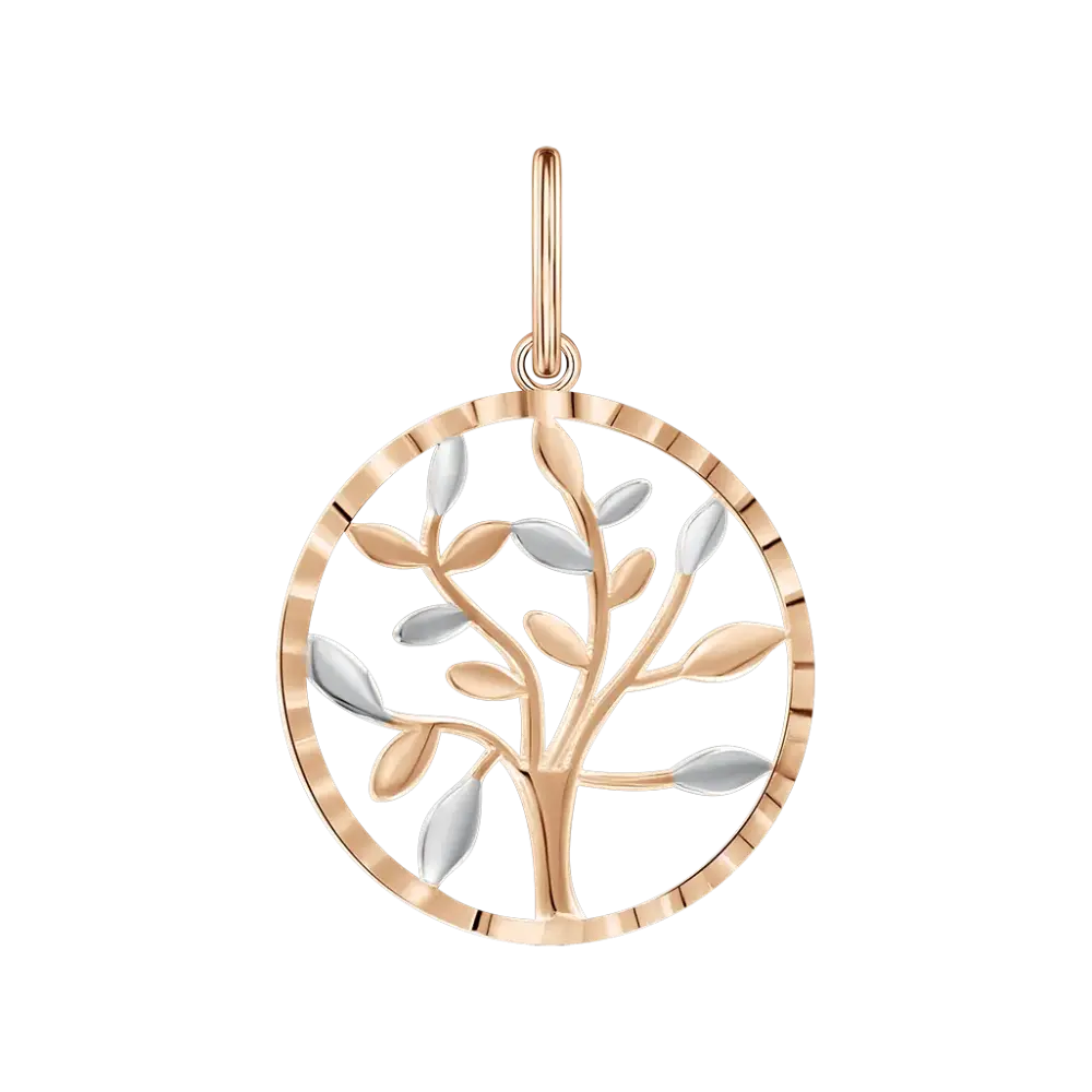Artikelbild 1 des Artikels “Anhänger „Lebensbaum“ aus 585 Bicolor-Gold, Höhe 25 mm “