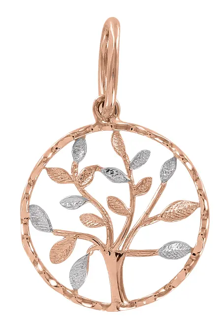 Product image 1 of the product “Pendant “Tree of Life in Circle” in 585 Two-Tone Gold ”