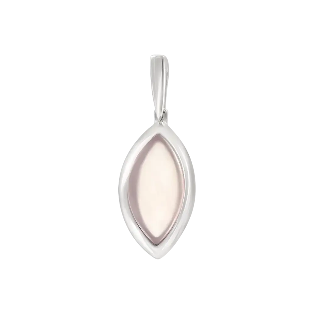 Product image 1 of the product “Pendant “Navette” in 925 Sterling Silver with Quartz ”