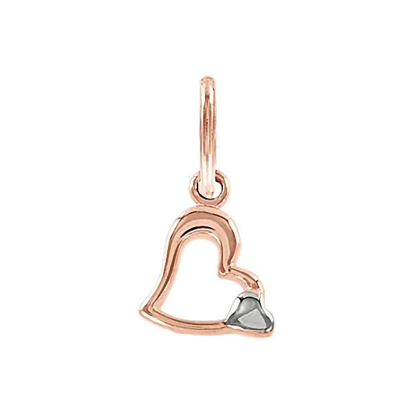 Product image 1 of the product “Pendant “Open Heart with Stone” in 585 Rose Gold ”