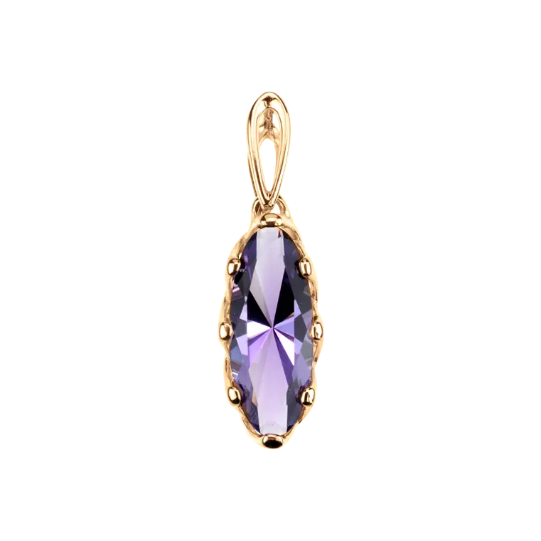 Artikelbild 1 des Artikels “Anhänger „Schmales Oval“ aus 585 Rotgold mit Amethyst “