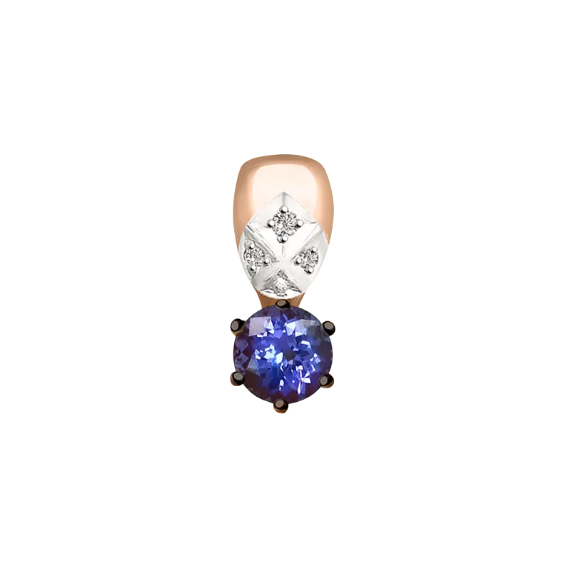 Product image 1 of the product “Pendant “Solitaire with Stone Below” in 585 Two-Tone Gold with Diamonds ”