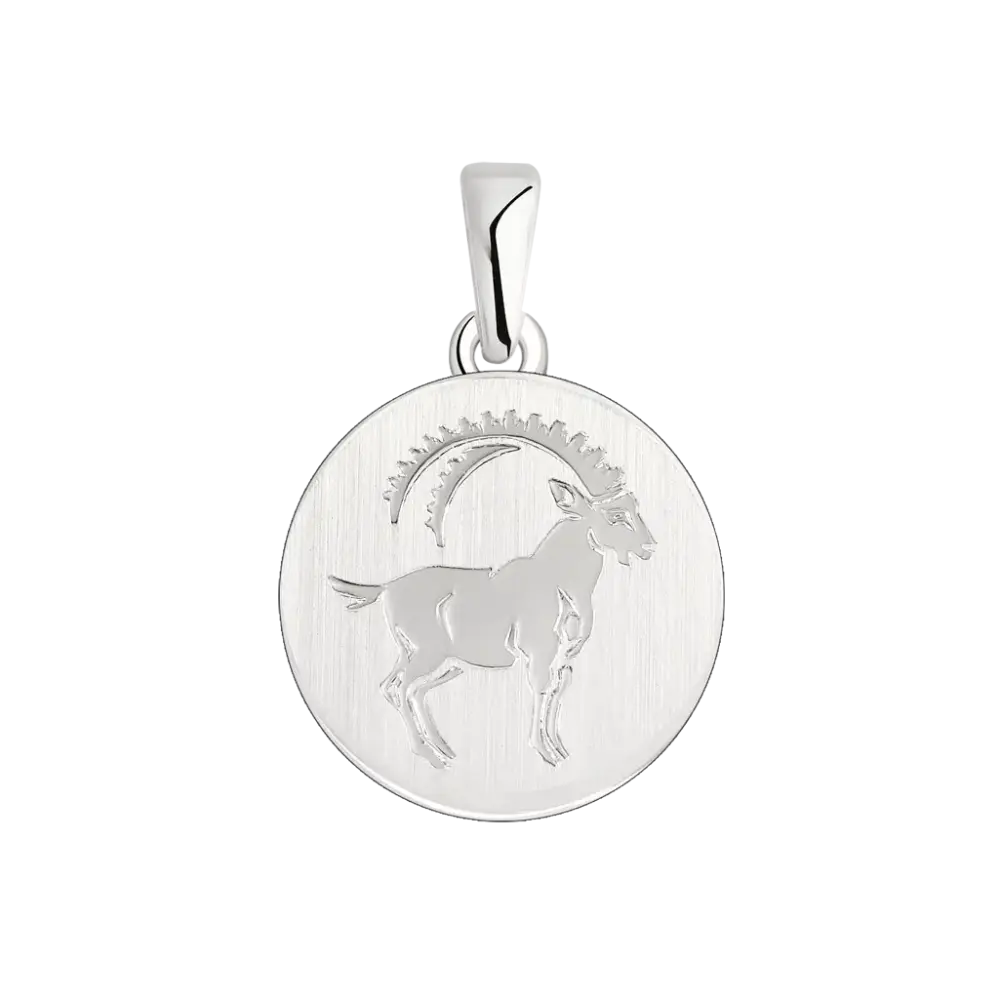Product image 1 of the product “Zodiac Sign Pendant Capricorn in 925 Sterling Silver, Height 24 mm ”