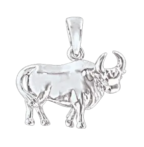Product image 1 of the product “Zodiac Sign Pendant Taurus in 925 Sterling Silver, Height 20 mm ”