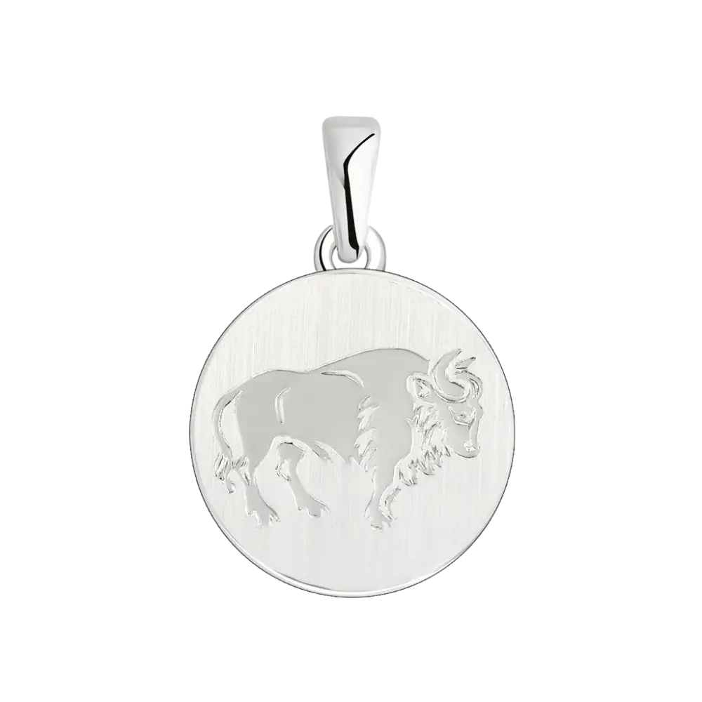 Product image 1 of the product “Zodiac Sign Pendant Taurus in 925 Sterling Silver, Height 24 mm ”