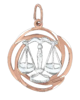 Artikelbild 1 des Artikels “Anhänger Sternzeichen Waage aus 585 Bicolor-Gold, Höhe 30 mm “