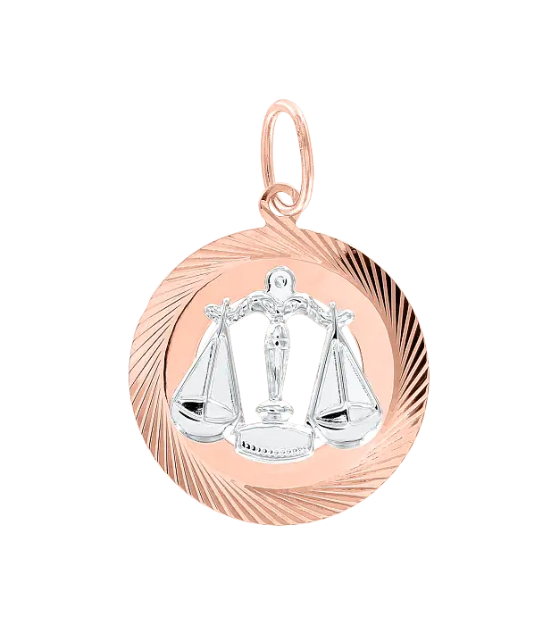 Artikelbild 1 des Artikels “Anhänger Sternzeichen Waage aus 585 Bicolor-Gold, Höhe 34 mm “