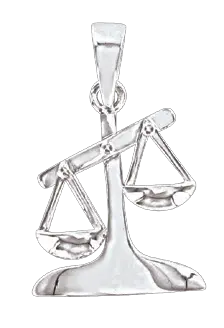 Product image 1 of the product “Zodiac Sign Pendant Libra in 925 Sterling Silver, Height 23 mm ”