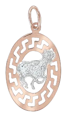 Artikelbild 1 des Artikels “Anhänger Sternzeichen Widder aus 585 Bicolor-Gold, Höhe 30 mm “