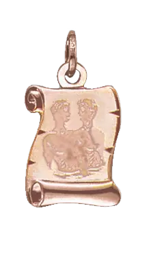 Product image 1 of the product “Zodiac Sign Pendant Gemini, Height 24 mm ”
