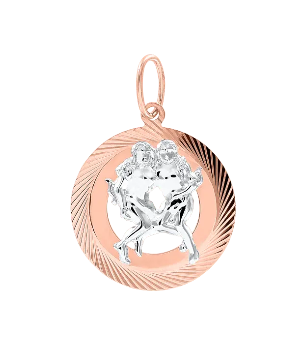 Artikelbild 1 des Artikels “Anhänger Sternzeichen Zwillinge aus 585 Bicolor-Gold, Höhe 34 mm “