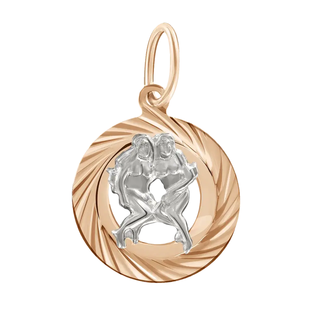 Artikelbild 1 des Artikels “Anhänger Sternzeichen Zwillinge aus 585 Bicolor-Gold, Höhe 26 mm “