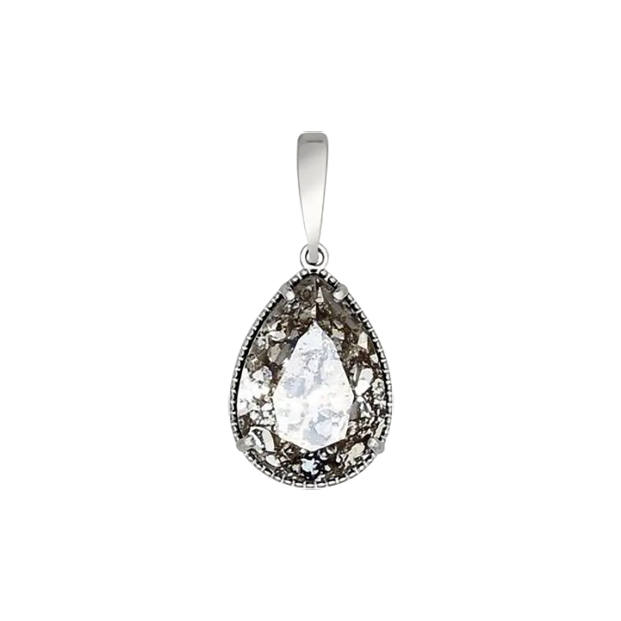 Product image 1 of the product “Pendant “Drop with Crystal” in 925 Sterling Silver with Swarovski Crystals ”