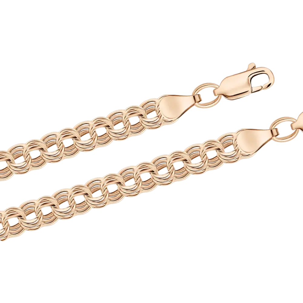 Product image 1 of the product “Bracelet “Bismarck Chain” in 585 Rose Gold, Width 6 mm ”