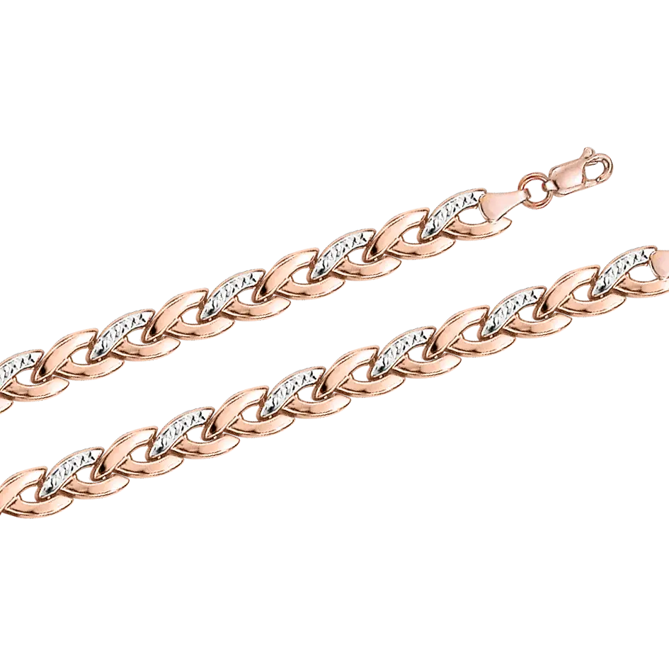 Artikelbild 1 des Artikels “Armband „Gliederband mit Steinbesatz“ aus 585 Bicolor-Gold “