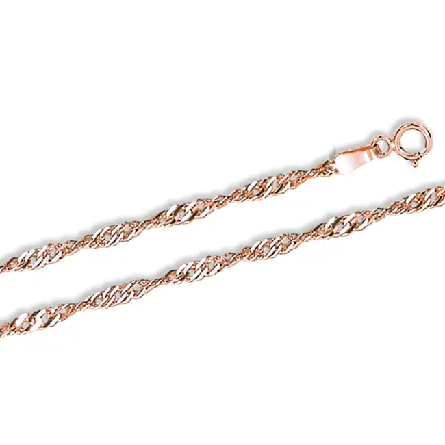 Product image 1 of the product “Bracelet “Singapore Chain” in 585 Rose Gold 50 cm”