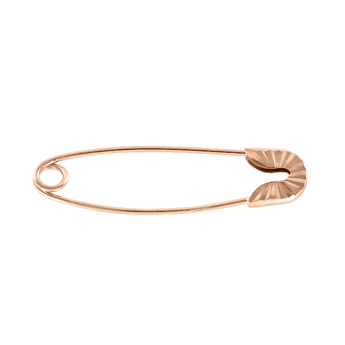Product image 1 of the product “Brooch “Safety Pin with Grooved Head” in 585 Rose Gold ”