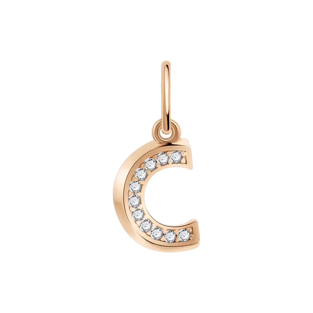 Product image 1 of the product “Letter Pendant C with Cubic Zirconia ”