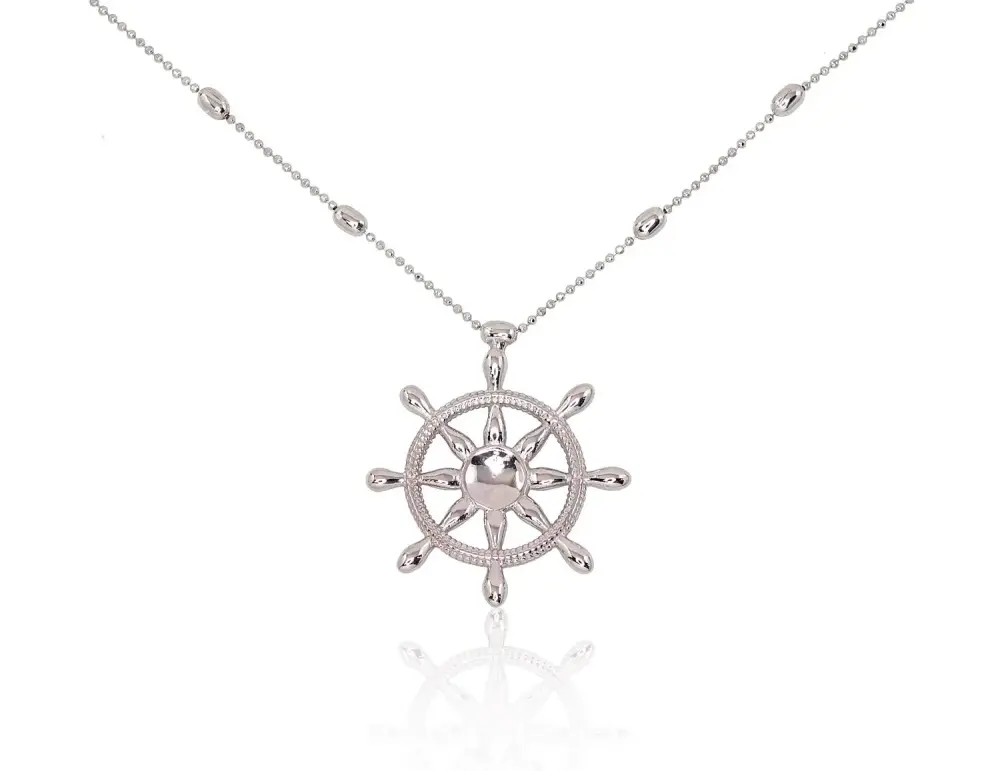Product image 1 of the product “Necklace “Ship's Wheel” in 925 Sterling Silver ”