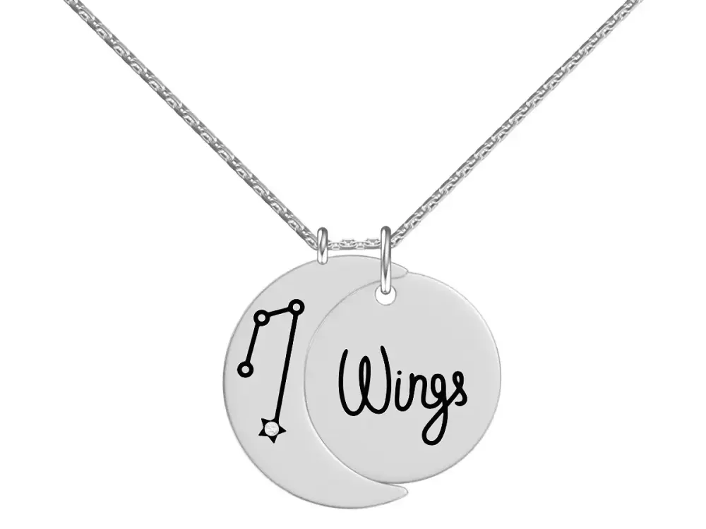 Artikelbild 1 des Artikels “Collier „Zwei Scheiben „Wings“ aus 925 Silber “