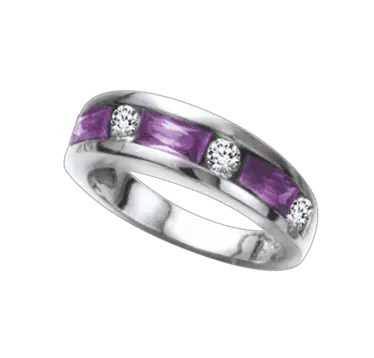 Product image 1 of the product “Women's Ring “Three Rectangular Stones” in 925 Sterling Silver with Cubic Zirconia ”