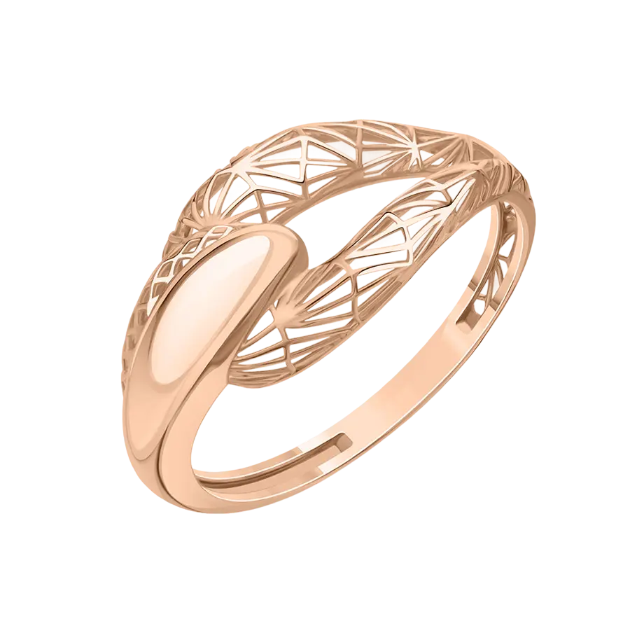 Artikelbild 1 des Artikels “Damenring „Durchbrochen mit Rautenmuster“ aus 585 Rotgold “