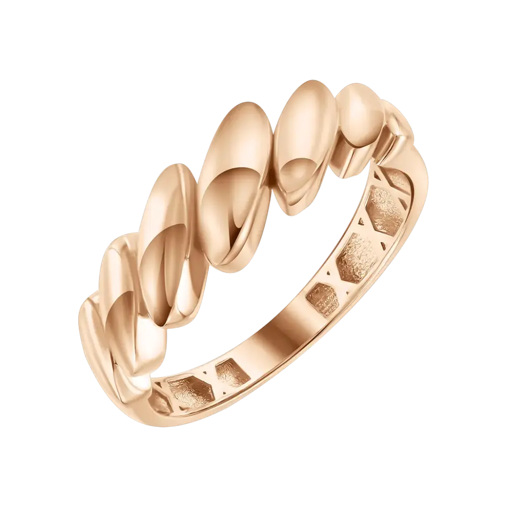 Product image 1 of the product “Women's Ring “Twisted Rope” in 585 Rose Gold ”