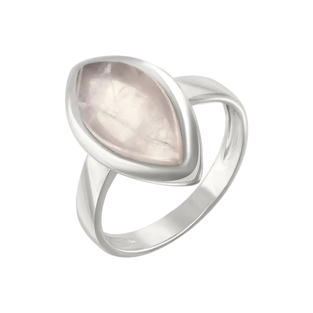 Artikelbild 1 des Artikels “Damenring „Navette“ aus 925 Silber mit Quarz “