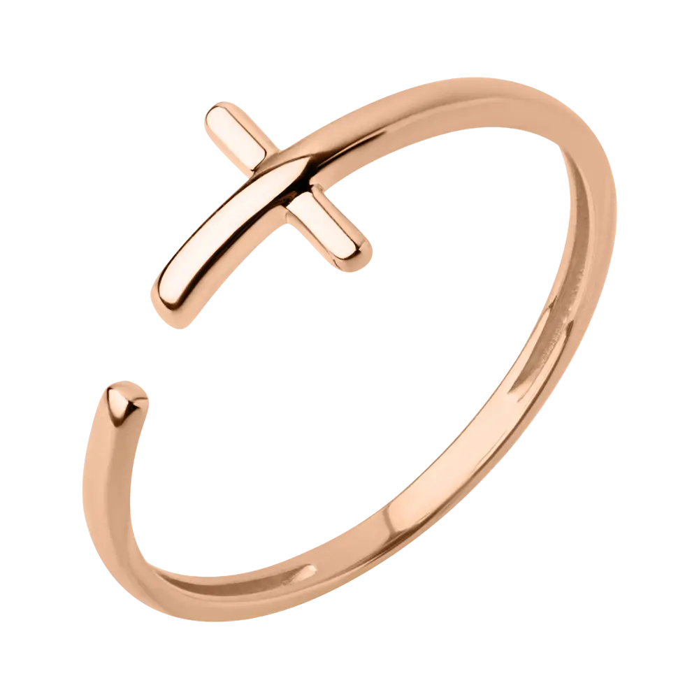 Artikelbild 1 des Artikels “Damenring „Offenes Kreuz“ aus 585 Rotgold “