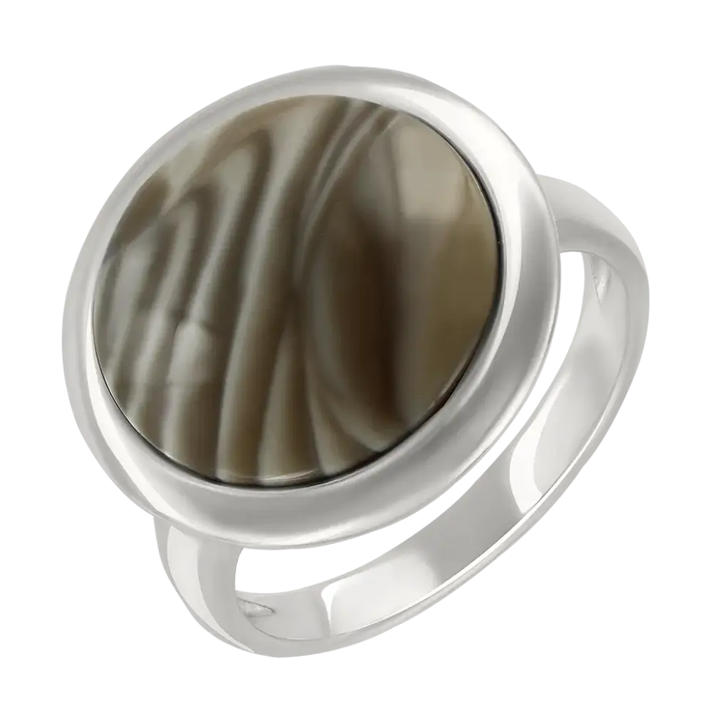 Artikelbild 1 des Artikels “Damenring „Runder Stein breit“ aus 925 Silber “