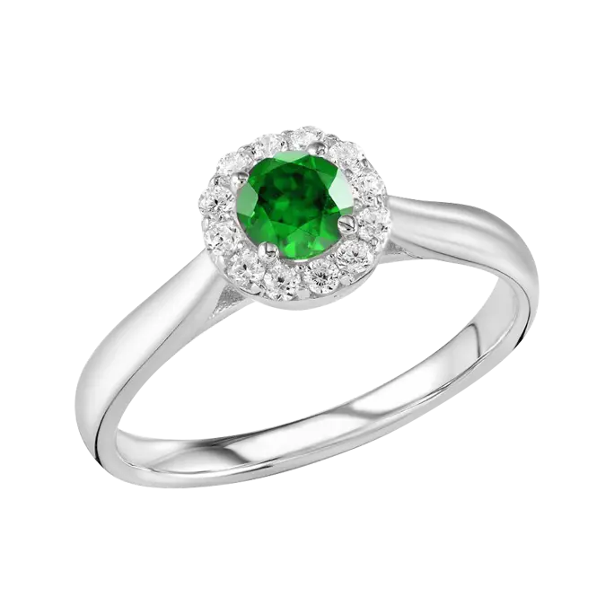 Product image 1 of the product “Women's Ring “Stone Halo” in 925 Sterling Silver with Cubic Zirconia ”