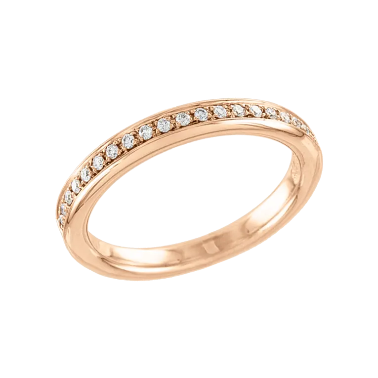 Artikelbild 1 des Artikels “Damenring „Steinreihe“ aus 585 Rotgold mit Brillanten, 0,10 ct “