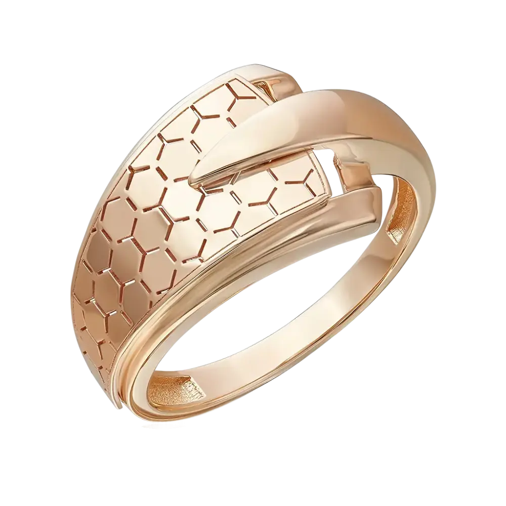 Artikelbild 1 des Artikels “Damenring „Wabenmuster“ aus 585 Rotgold “