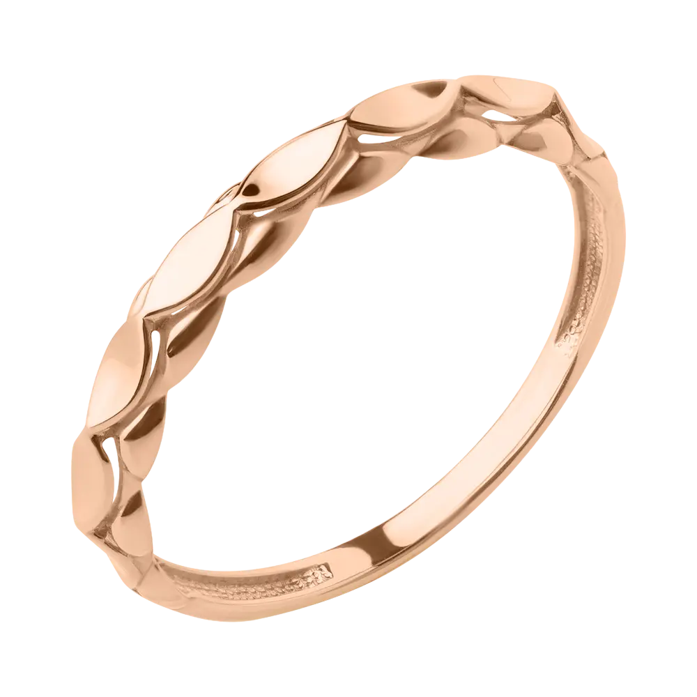Product image 1 of the product “Women's Ring “Wave Band” in 585 Rose Gold ”