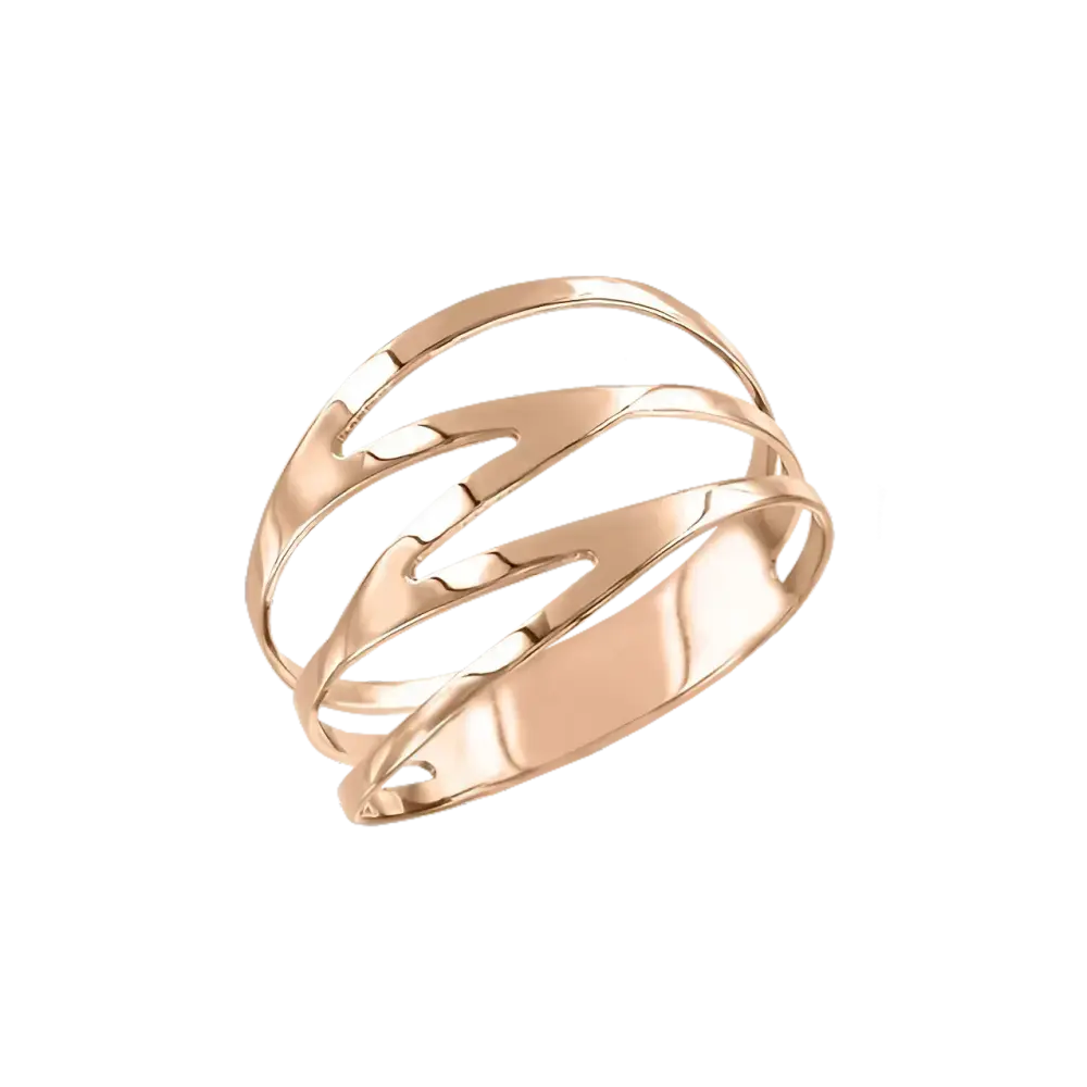 Product image 1 of the product “Women's Ring “Openwork Zigzag” in 585 Rose Gold ”