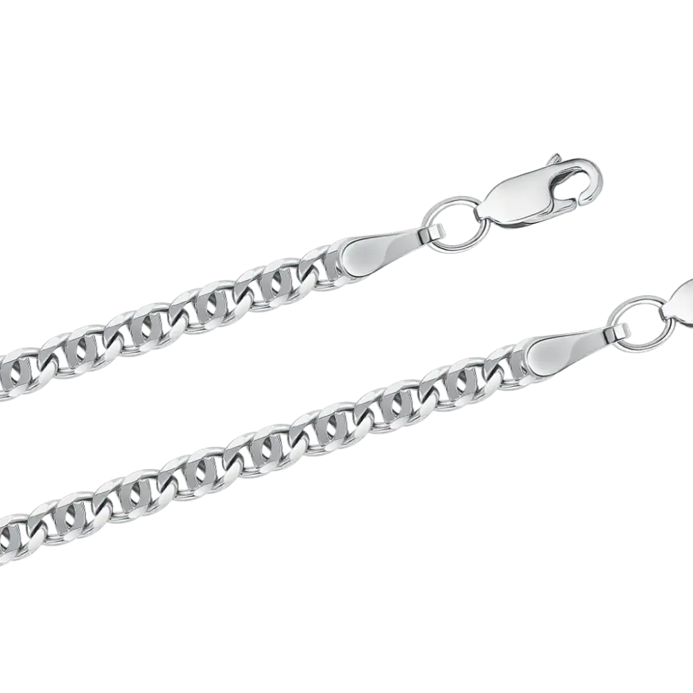 Product image 1 of the product “Flat Stud-Link Anchor Chain in 925 Sterling Silver ”