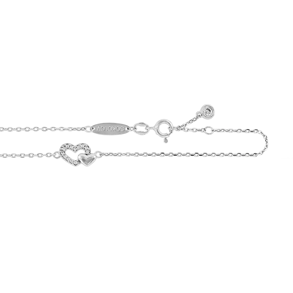 Artikelbild 1 des Artikels “Fußkette Herz mit Zirkonia “