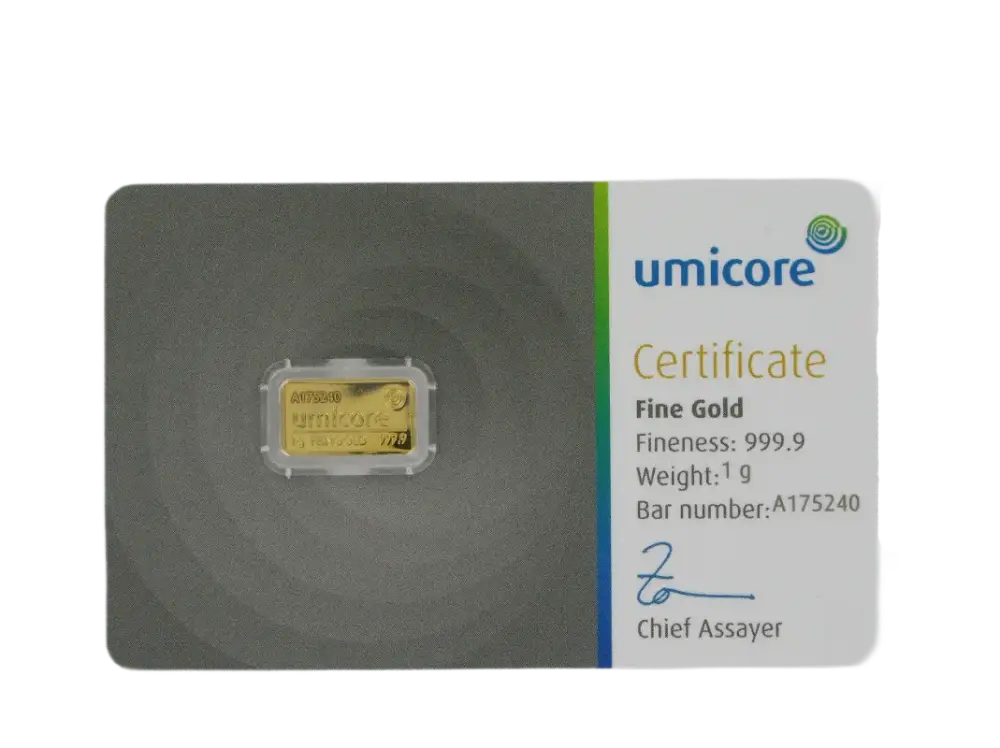 Product image 1 of the product “Gold Bar 1 g ”