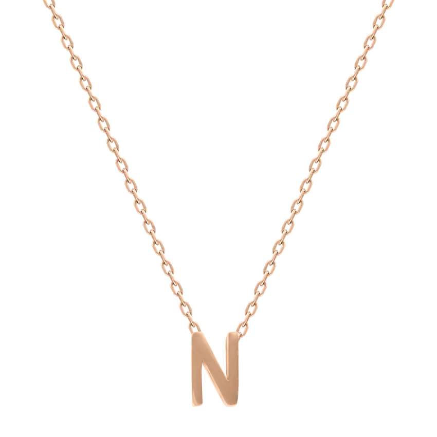 Product image 1 of the product “Chain “Letter “N”” in 585 Rose Gold ”