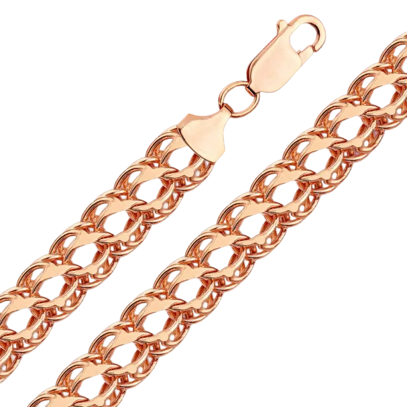 Artikelbild 1 des Artikels “Kette „Doppelpanzerkette“ aus 585 Rotgold, Breite 9,0 mm “