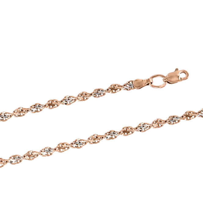 Artikelbild 1 des Artikels “Kette „Fantasiekette mit Weißgold“ aus 585 Bicolor-Gold, Breite 3,0 mm “