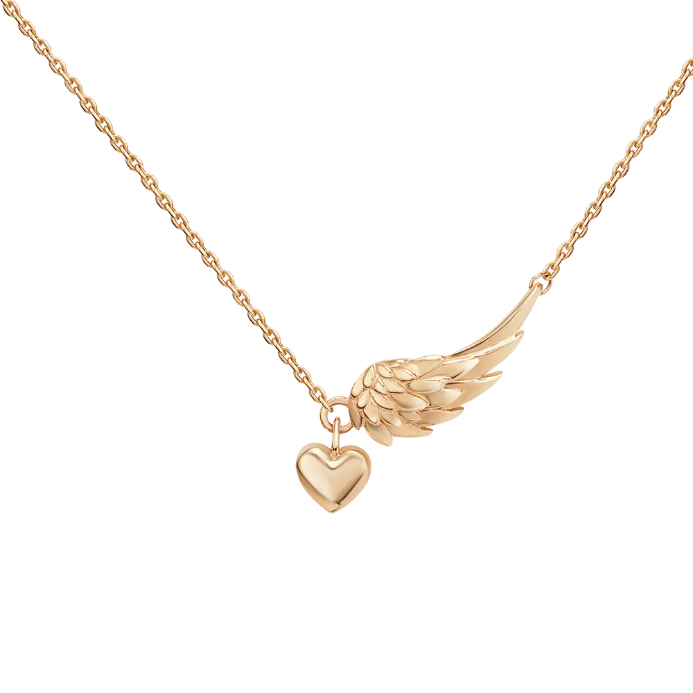 Product image 1 of the product “Chain “Wing with Heart” in 585 Rose Gold ”