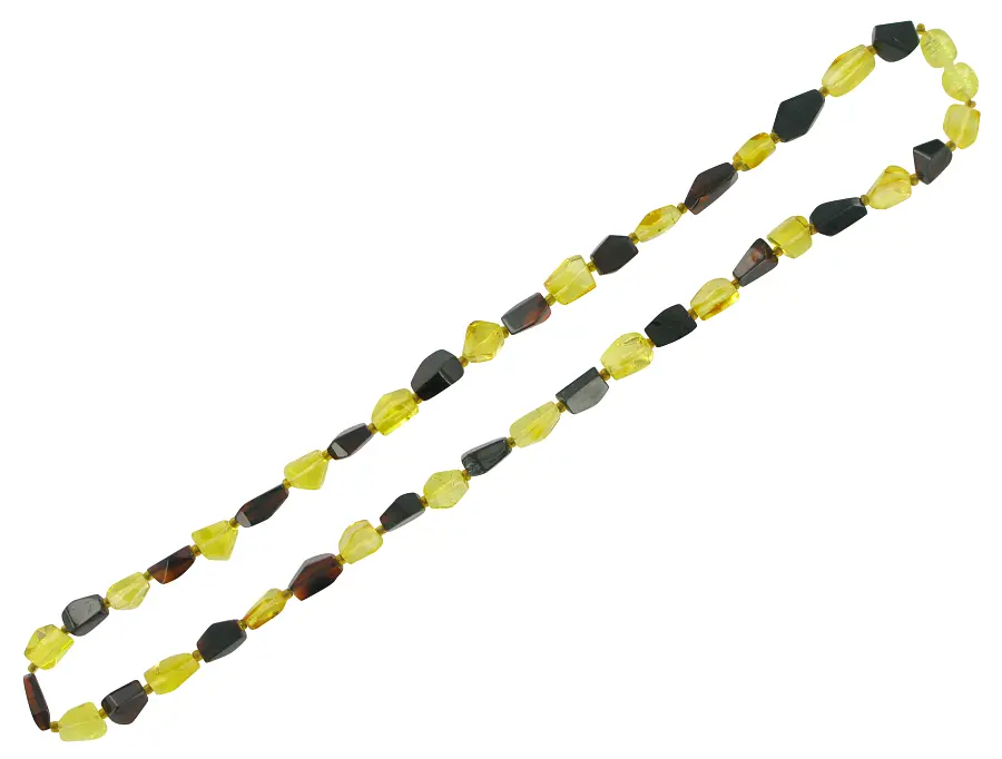Artikelbild 1 des Artikels “Kette „Oliven schwarz-gelb“ mit Bernstein “