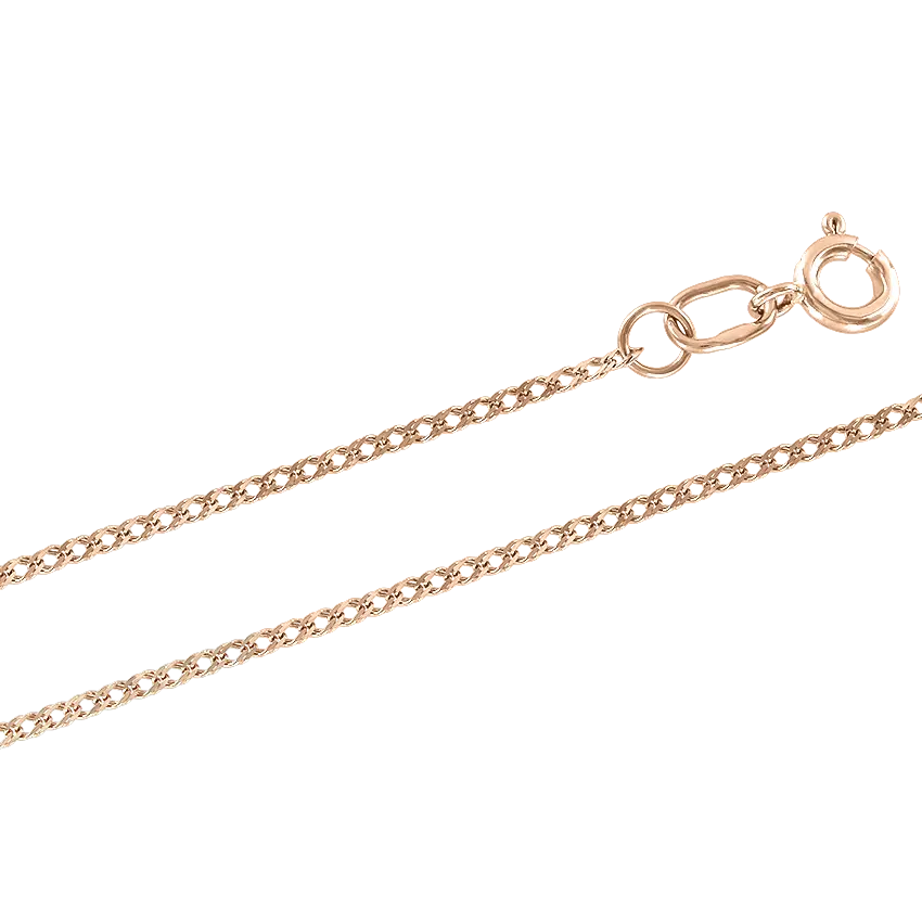 Product image 1 of the product “Curb Chain in 585 Rose Gold, Width 1.3 mm 50 cm”