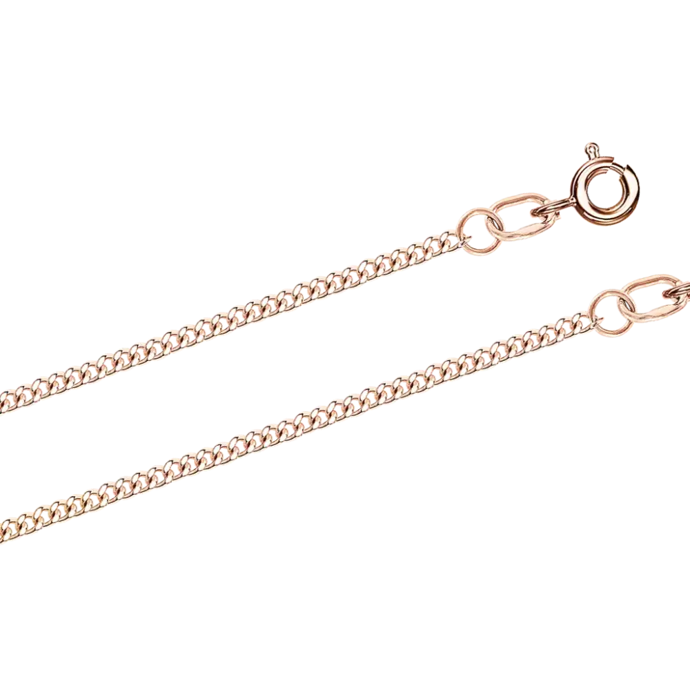 Product image 1 of the product “Narrow Curb Chain in 585 Rose Gold, Width 1.56 mm 50 cm”