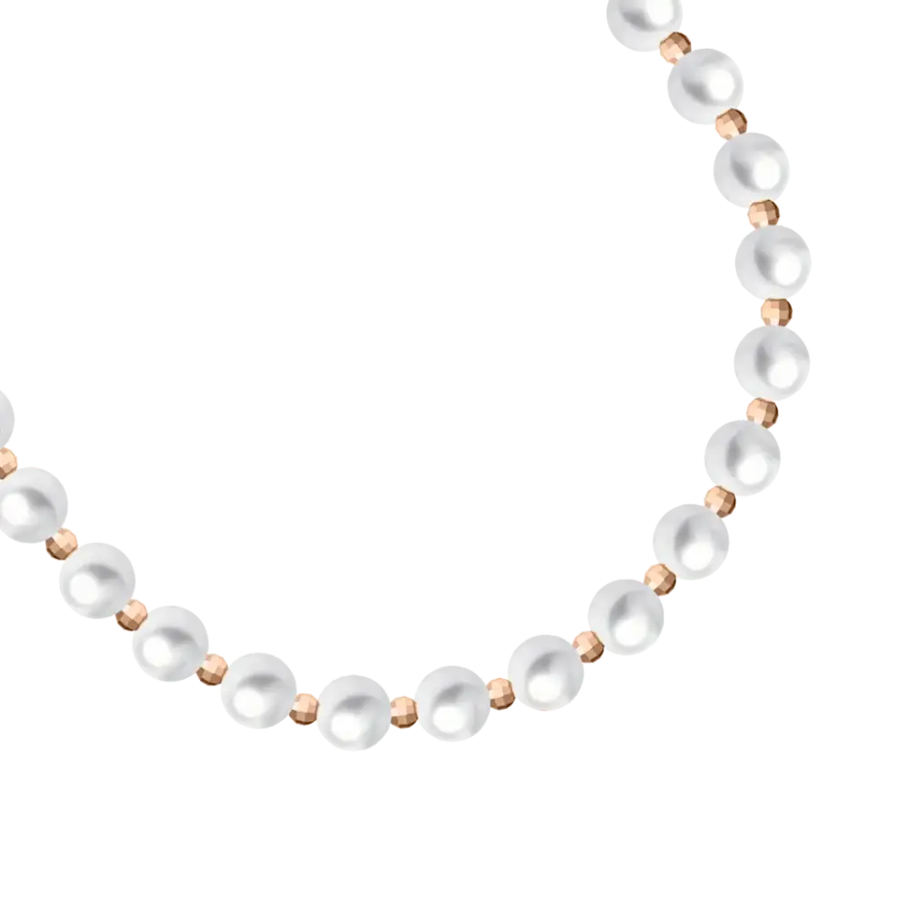 Artikelbild 1 des Artikels “Kette „Perlen mit Goldkugeln“ aus 585 Rotgold mit Perlen “