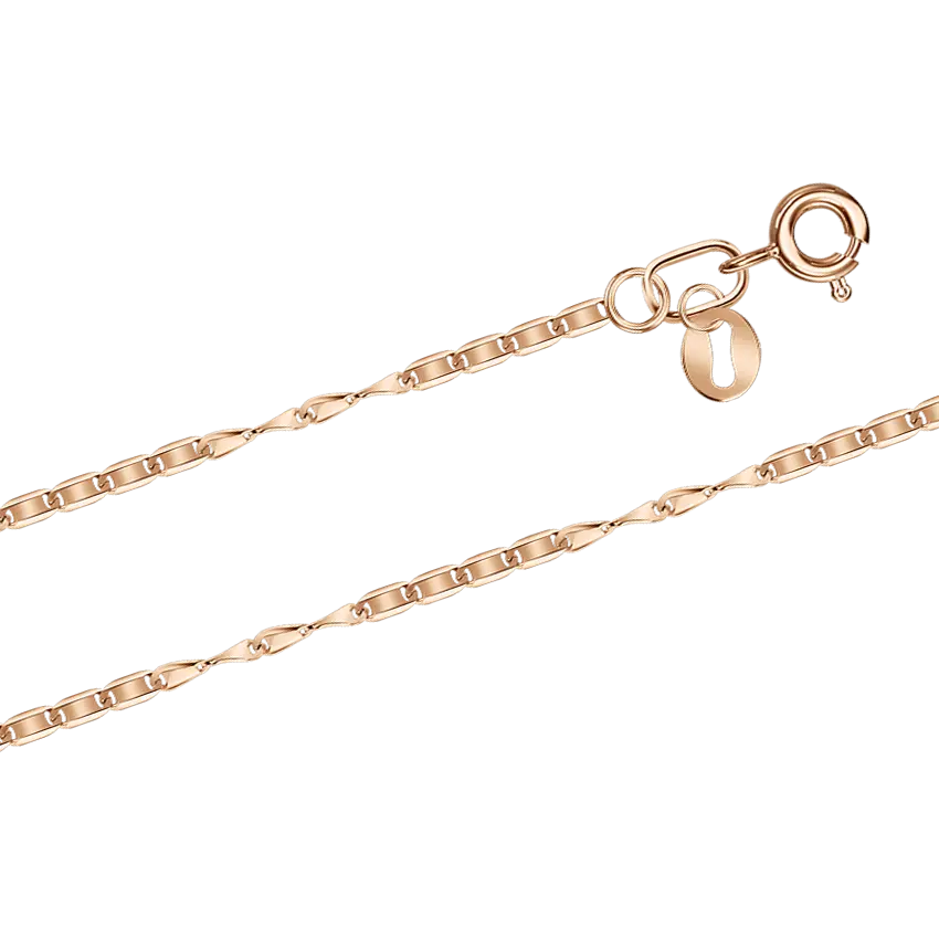 Product image 1 of the product “Chain “Plate Chain with Twisted Elements” in 585 Rose Gold ”