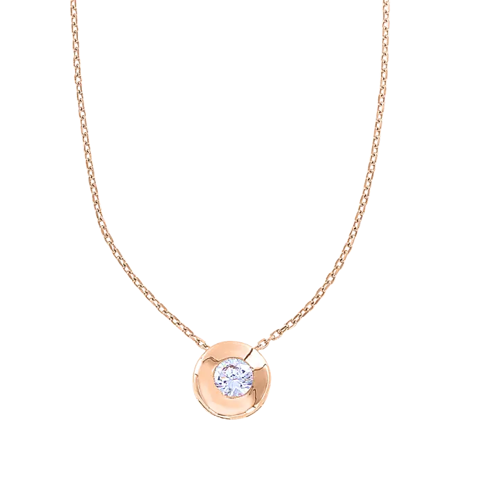 Product image 1 of the product “Chain “Round with Stone” in 585 Rose Gold with Cubic Zirconia ”