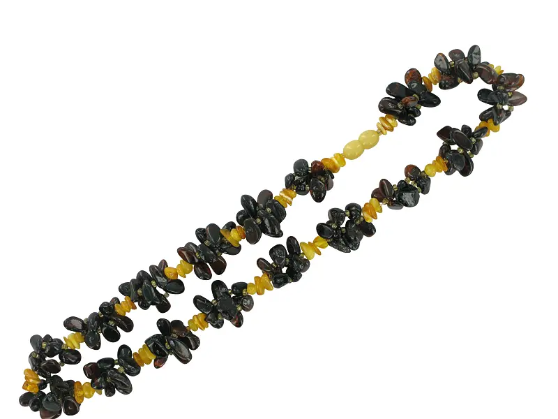 Artikelbild 1 des Artikels “Kette „Splitter schwarz“ mit Bernstein “