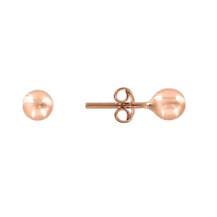 Product image 1 of the product “Children's Earrings “Ball” in 585 Rose Gold ”